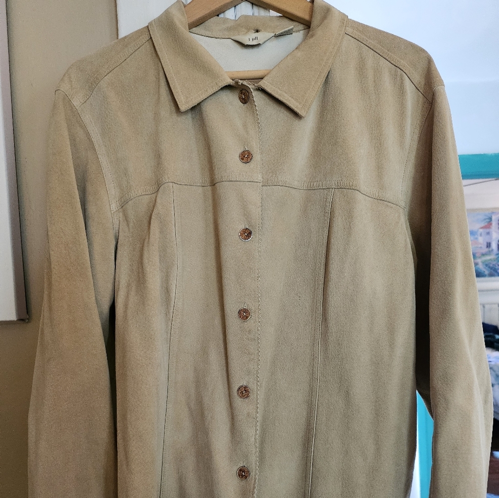 Vintage JJill 100% Suede shirt jacket